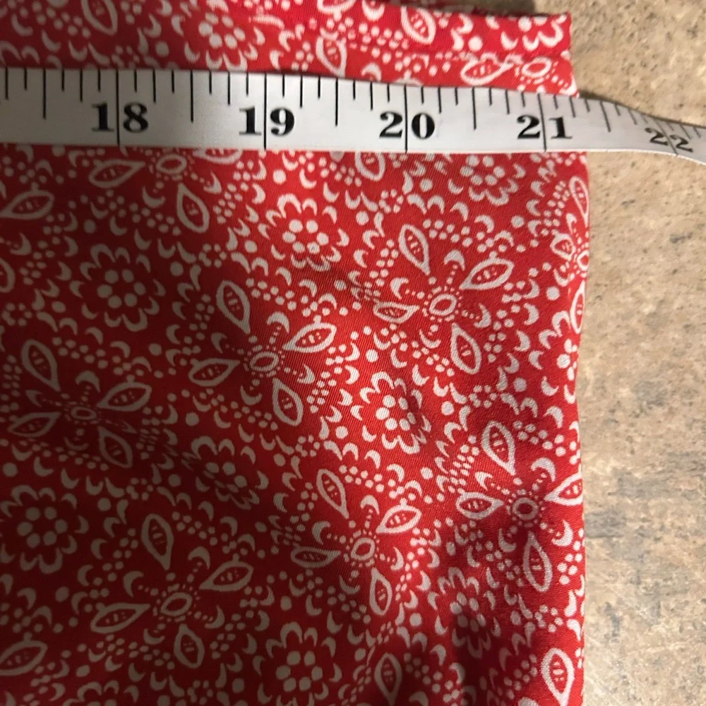 Red Print Babydoll Tank - lightweight & flowy w/adjustable straps